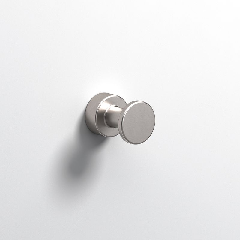 Tecno Project Brushed Nickel Robe Hook | Wall Mounted Bathroom Robe ...